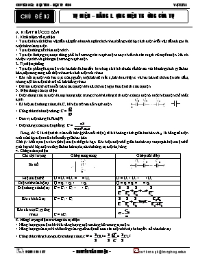 Chuyên đề Điện tích, điện trường Vật lí lớp 11 - Nguyễn Văn Thuận